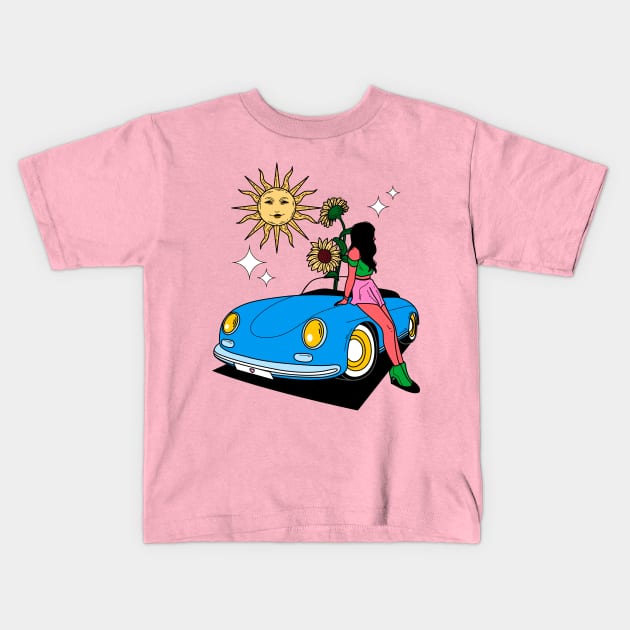 Summer trip Kids T-Shirt by magyarmelcsi